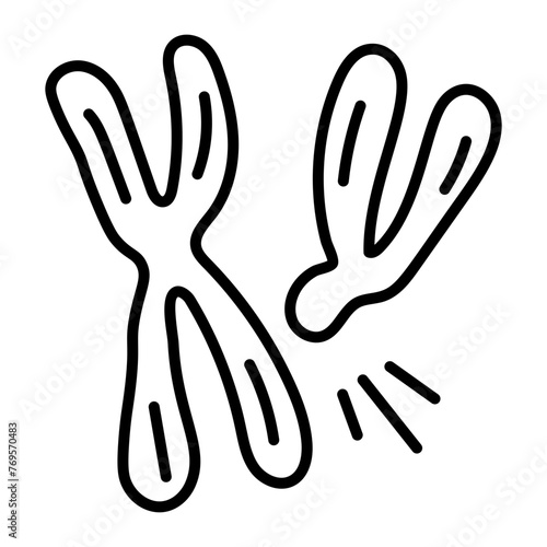 Get this line style icon of xy chromosomes 