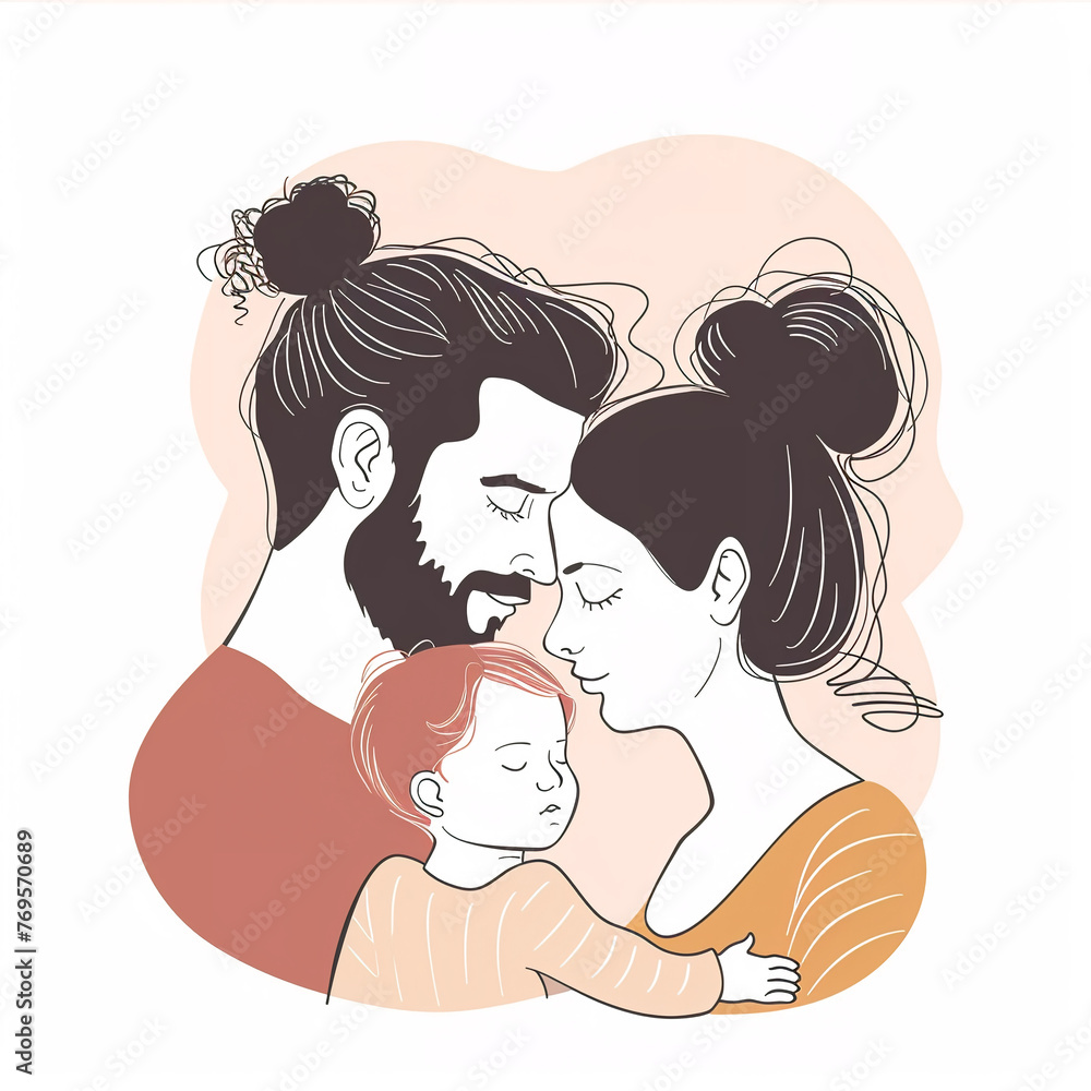 illustration of happy loving family, parents with kids, isolated flat vector modern parenthood illustration, mother, father and child, full of love and tenderness illustration of happy loving family, parents with kids, isolated flat vector modern parenthood illustration, mother, father and child, full of love and tenderness
