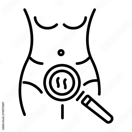 Vaginal examination line icon is up for premium use  