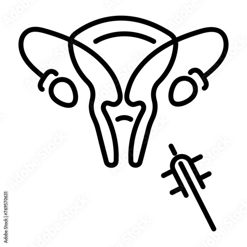 Check out pap test line style icon 