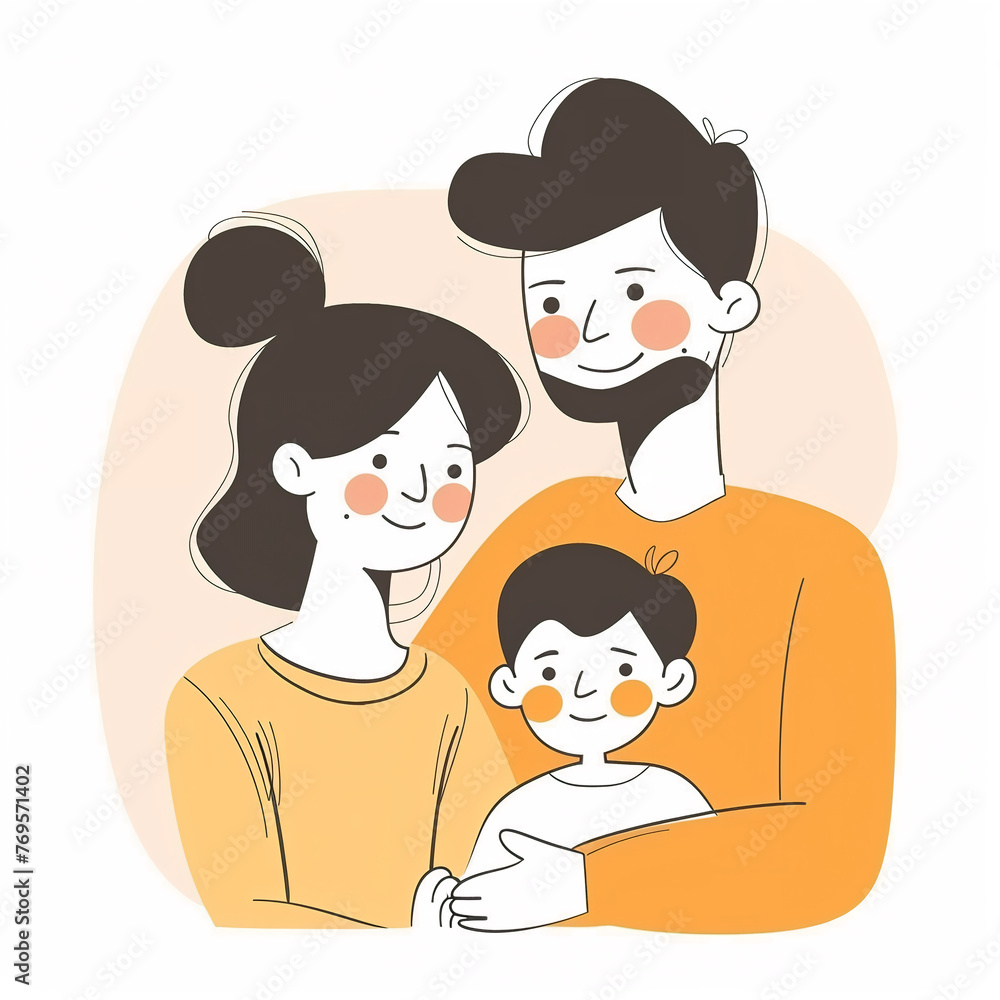 illustration of happy loving family, parents with kids, isolated flat vector modern parenthood illustration, mother, father and child, full of love and tenderness illustration of happy loving family, parents with kids, isolated flat vector modern parenthood illustration, mother, father and child, full of love and tenderness
