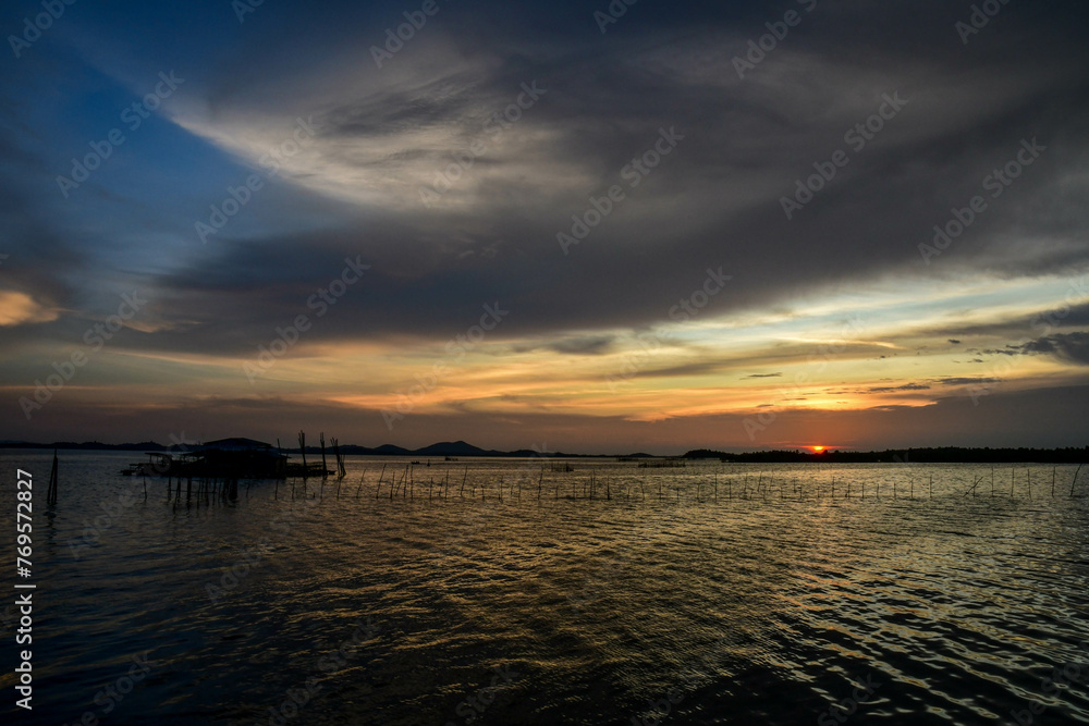 Fototapeta premium Sunset colours. Batam. Indonesia