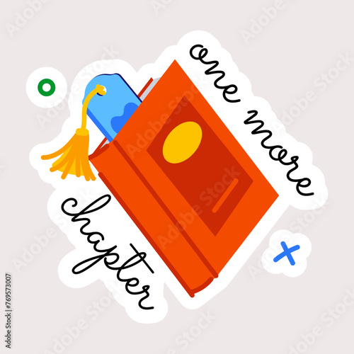 A premium flat sticker of chapter book 