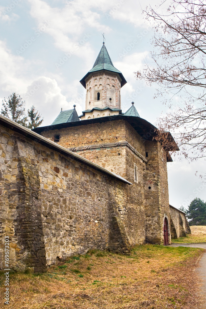 Old Castle Monastery in Suceava, Romania	

