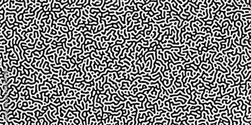 Gradient noise line abstract spread geometric background. Monochrome Turing reaction background. Abstract diffusion pattern with chaotic shapes. Vector illustration 