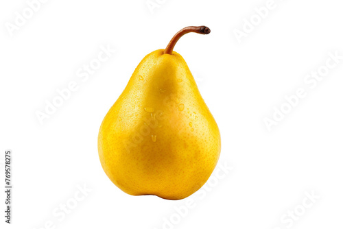 Golden Pear: A Sweet Escape. On a White or Clear Surface PNG Transparent Background.