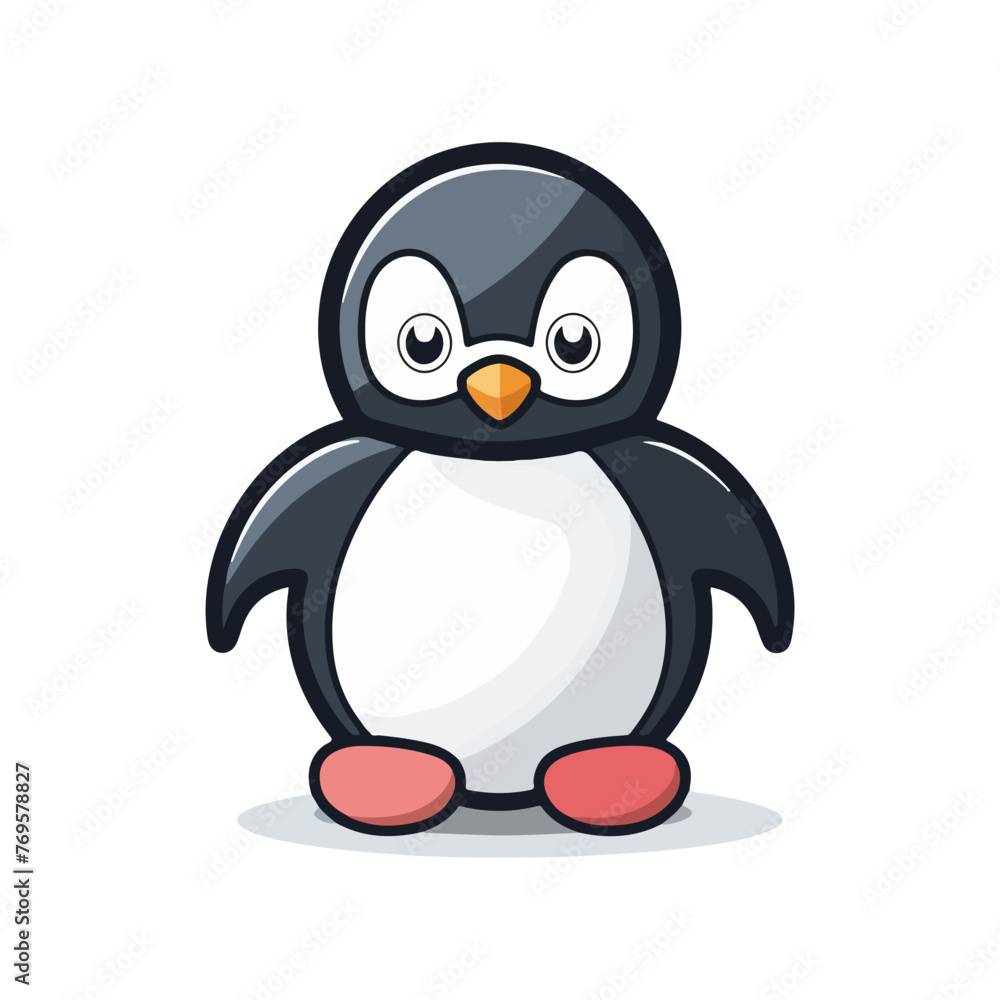 simple flat penguin icon vector illustration simple flat penguin icon vector illustration