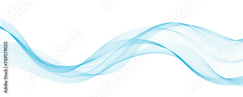Abstract wave element for design. Digital frequency track equalizer. Stylized line art background. Vector illustration. © VectorStockStuff