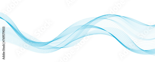 Abstract wave element for design. Digital frequency track equalizer. Stylized line art background. Vector illustration.	
