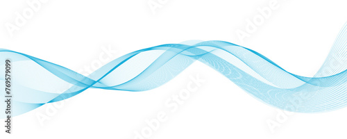 Abstract wave element for design. Digital frequency track equalizer. Stylized line art background. Vector illustration. 