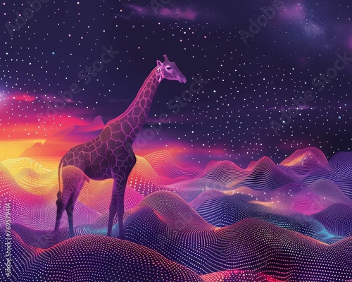 Global health initiatives Cosmic Purples Animals and Influencers Vibrant Duotone and Gradient Mesh  