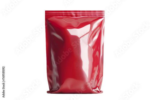 Sleek Glossy Pouch Packaging Design Isolated on Transparent Background photo