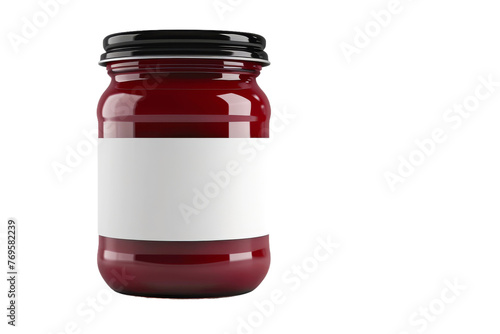 Fruit Jam Label Visual Display Isolated on Transparent Background