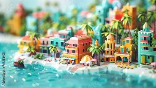 Origami Paper Town: Cancún Beach and Nightlife Essence   © Kristian