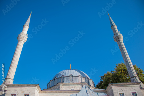 The historic Hamid-i Evvel mosque in the Üsküdar district of Istanbul. It is located right next to the Bosphorus. photo