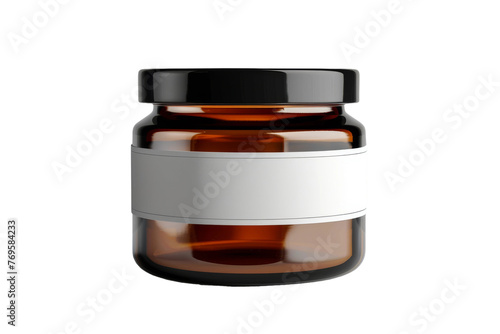 Sleek and Customizable Label Mockup for Jar Isolated on Transparent Background