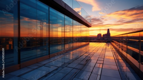 glass wall on the roof top 8k photography, ultra HD, sharp