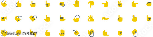 Set of Hand Gestures icons