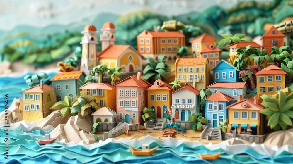 Origami Paper Town: Florianópolis Paradise Essence

