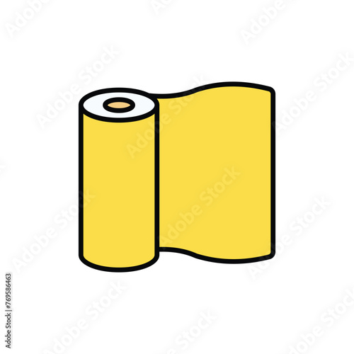 Plastic Wrap icon design with white background stock illustration