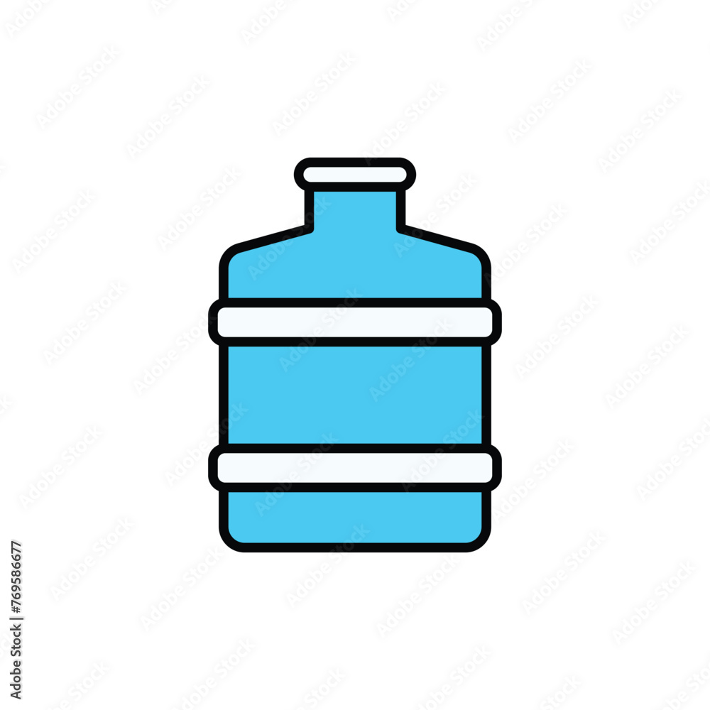Water Bottle icon design with white background stock illustration Water Bottle icon design with white background stock illustration