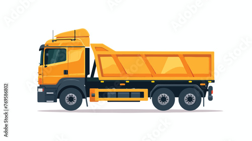 Working lorry.. Flat vector isolated on white background
