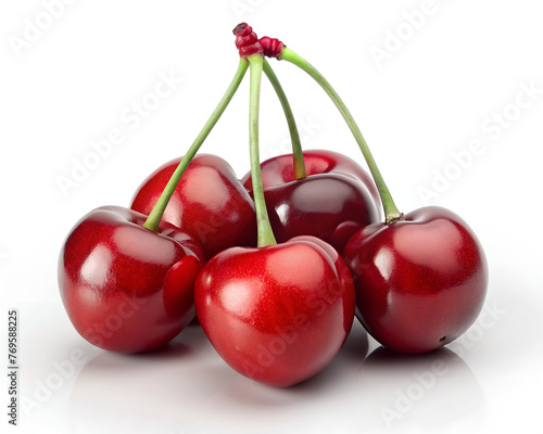 Wallpaper Mural cherries isolated on white background Torontodigital.ca