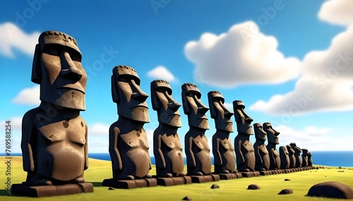 Moai Art  photo