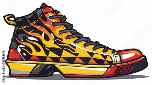 Design of drag race shoes with gravis racing vector mo