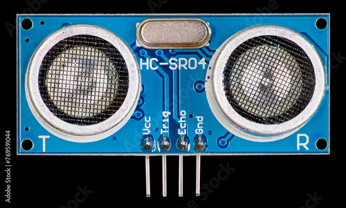 Ultrasonic Sensor HC-SR04, macro close-up