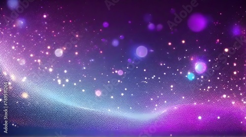 Abstract background with glowing particles and stars.  illustration for your design © anamulhaqueanik