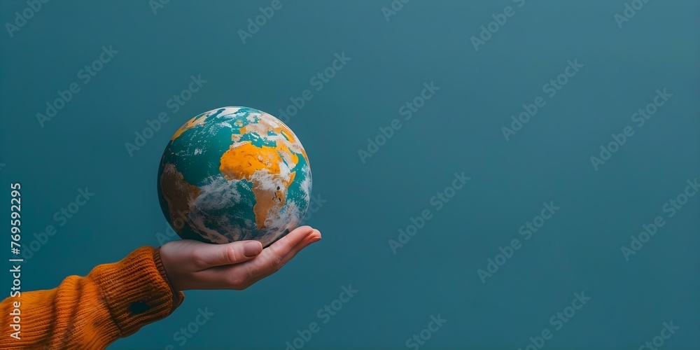 A hand holding a globe symbolizing sustainability and ESG practices in business and organizational development. Concept Sustainable Business Practices, ESG Development, Global Sustainability Efforts A hand holding a globe symbolizing sustainability and ESG practices in business and organizational development. Concept Sustainable Business Practices, ESG Development, Global Sustainability Efforts