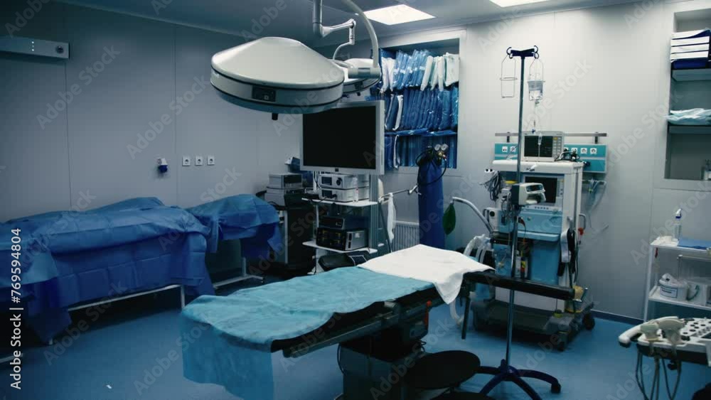 Operating room in a modern hospital. Concept of surgery, operations and health. Operating room in a modern hospital. Concept of surgery, operations and health.