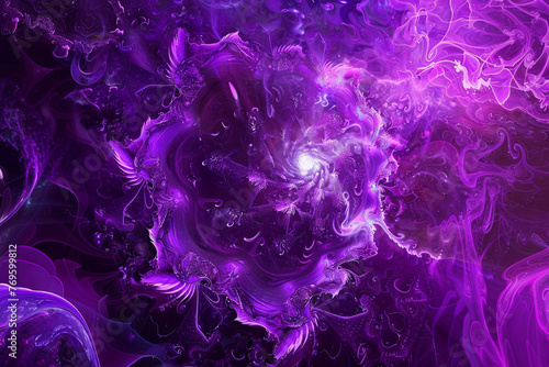 psychadelic trance abstract art with dominant color being purple