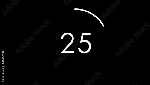 Alpha Transparent  workout/gym Countdown timer video. Its overlay video fully rgb alpha. animation 