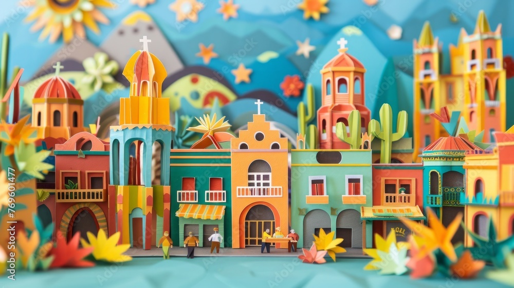 Origami Paper Town: Tijuana's Dynamic Culture Essence

