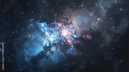 Fototapeta Naklejka Na Ścianę i Meble -  The Small Magellanic Cloud Galaxy exploration on deep