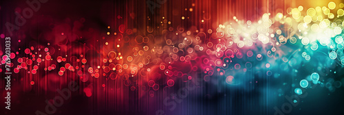 A colorful, abstract image with a red, blue, and purple background