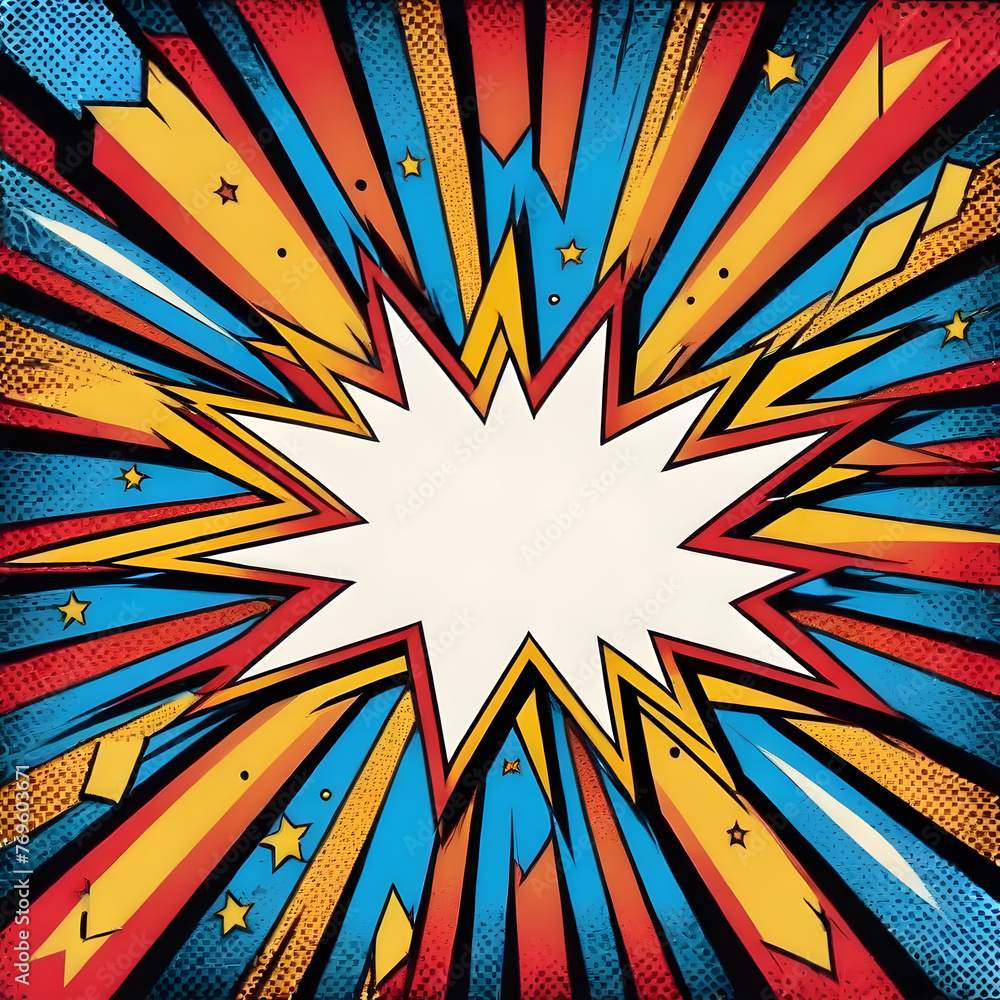 Fototapeta premium Retro Comics: Bang, Boom