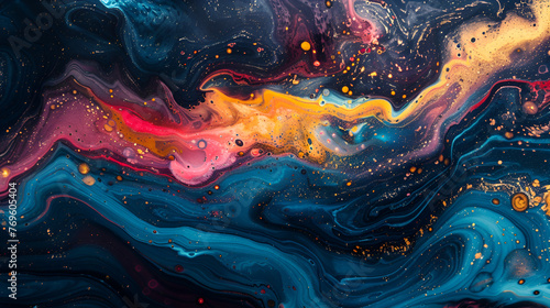 Abstract Background: Colorful Pattern Painting, Unique