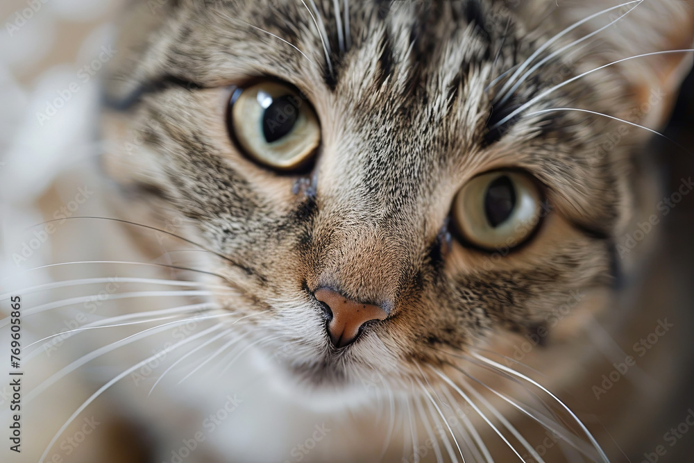 Closeup of a cat face
