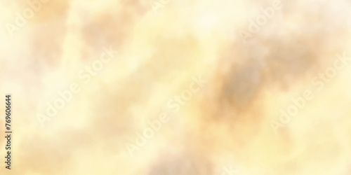 Soft watercolor background. Sky cloudy effect background. Abstract orange color background. Light yellow and white paper texture.