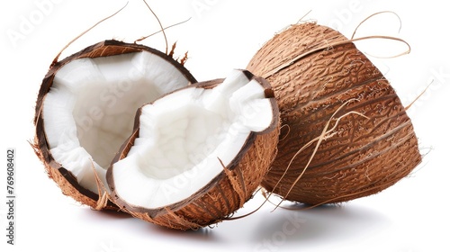 Coconut . Delicate ripe tasty exotic fruit. Generative ai photo