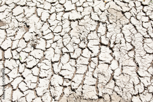 Cracked dry soil infertile terrain
