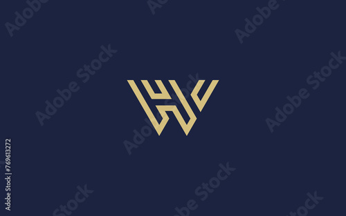 letter wh or hw logo icon design vector design template inspiration