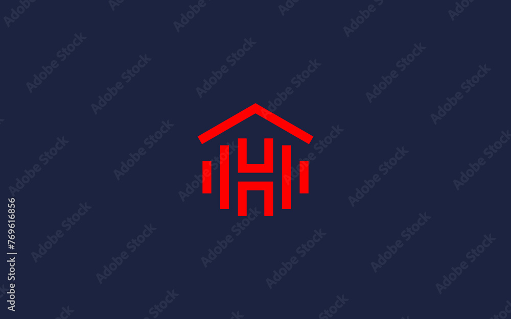 letter h with house logo icon design vector design template inspiration