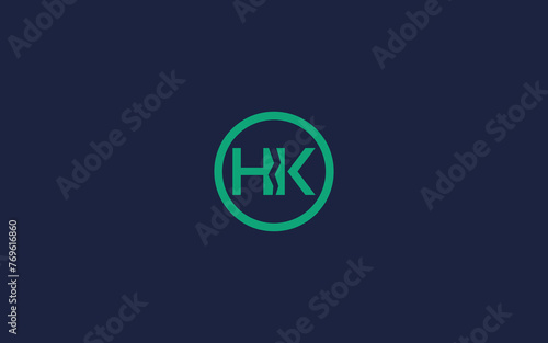 letter hk with crack logo icon design vector design template inspiration