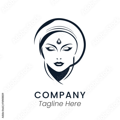 spa logo woman design icon template