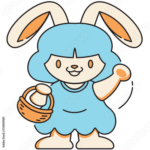 cute rabbit hunt easter egg