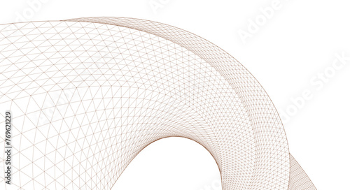 abstract geometry arch 3d illustration